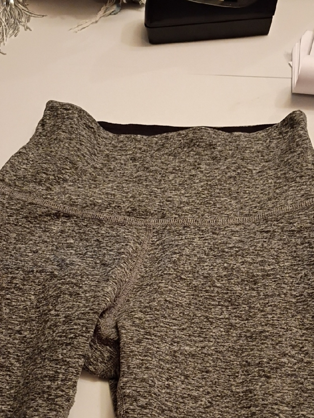 Beyond Yoga Gray Heather High-Rise Capri Leggings - Picture 2 of 6